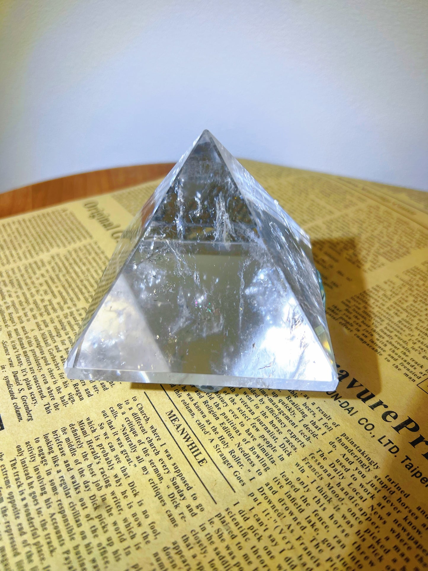 Clear Quartz Pyramid - Premium Natural Crystal Pyramid