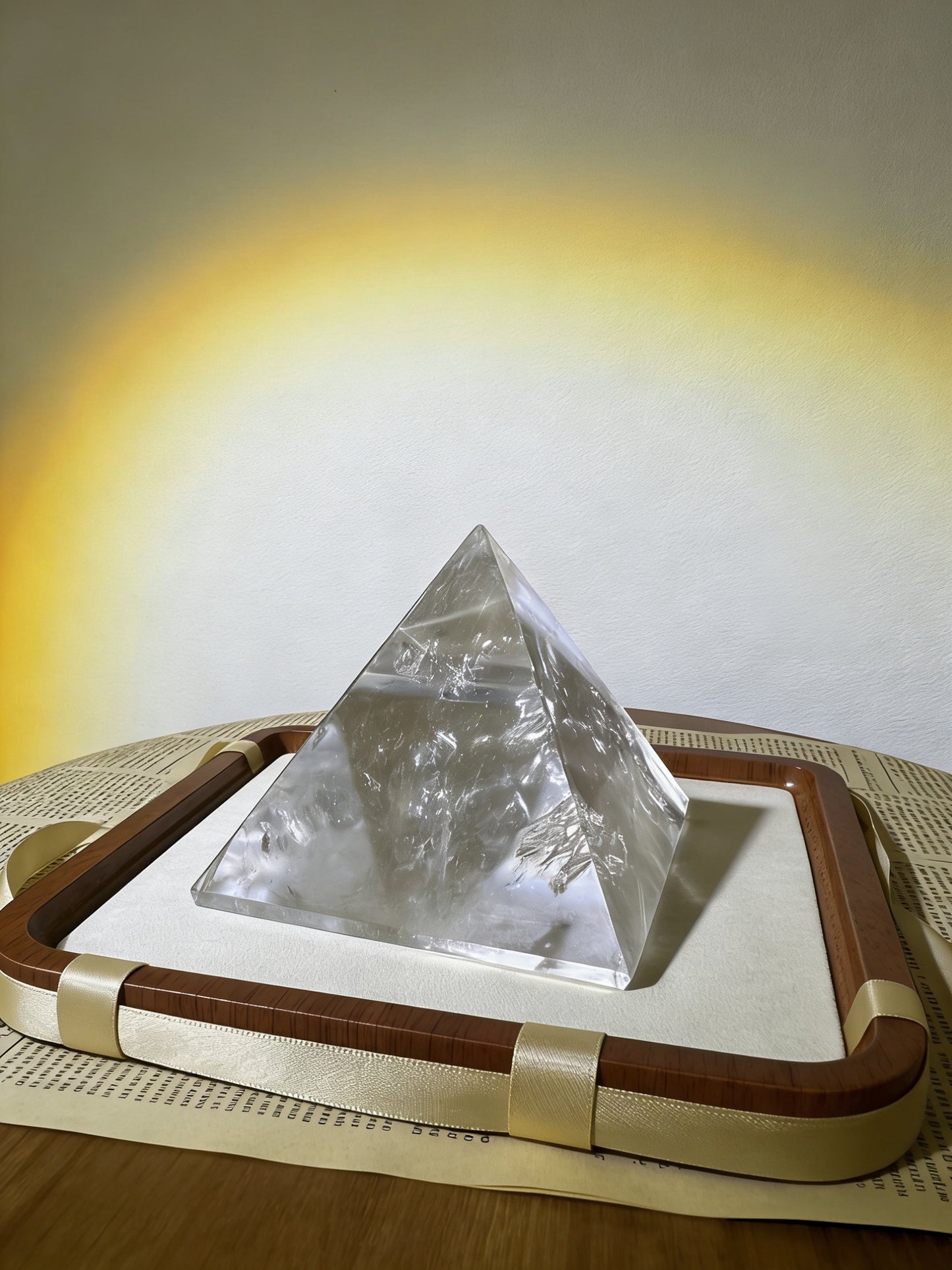 Clear Quartz Pyramid - Premium Natural Crystal Pyramid