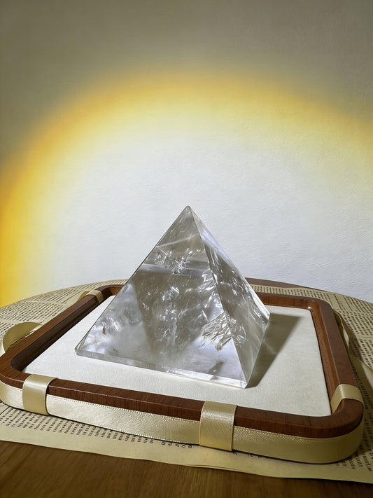 Clear Quartz Pyramid - Premium Natural Crystal Pyramid
