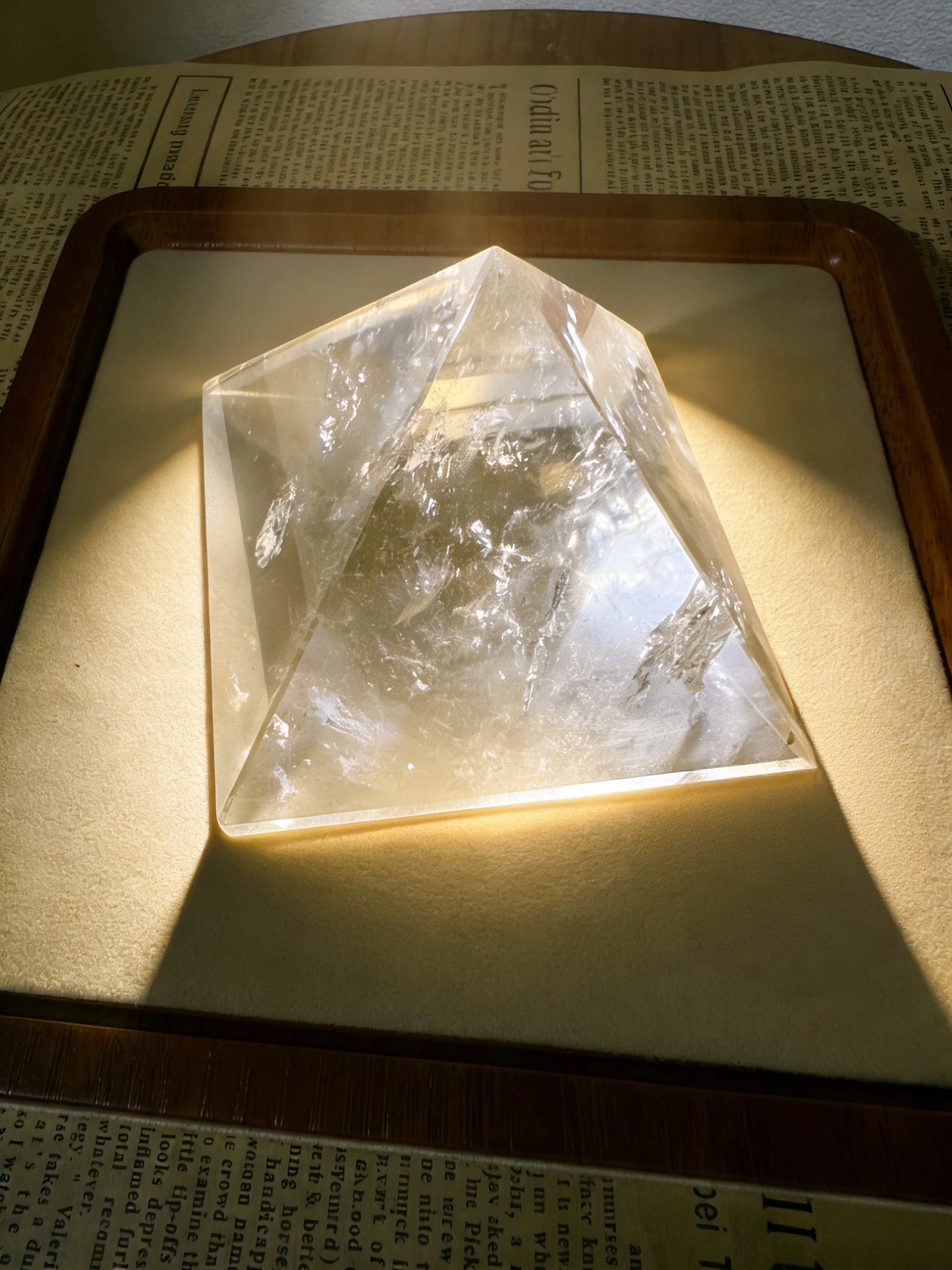 Clear Quartz Pyramid - Premium Natural Crystal Pyramid