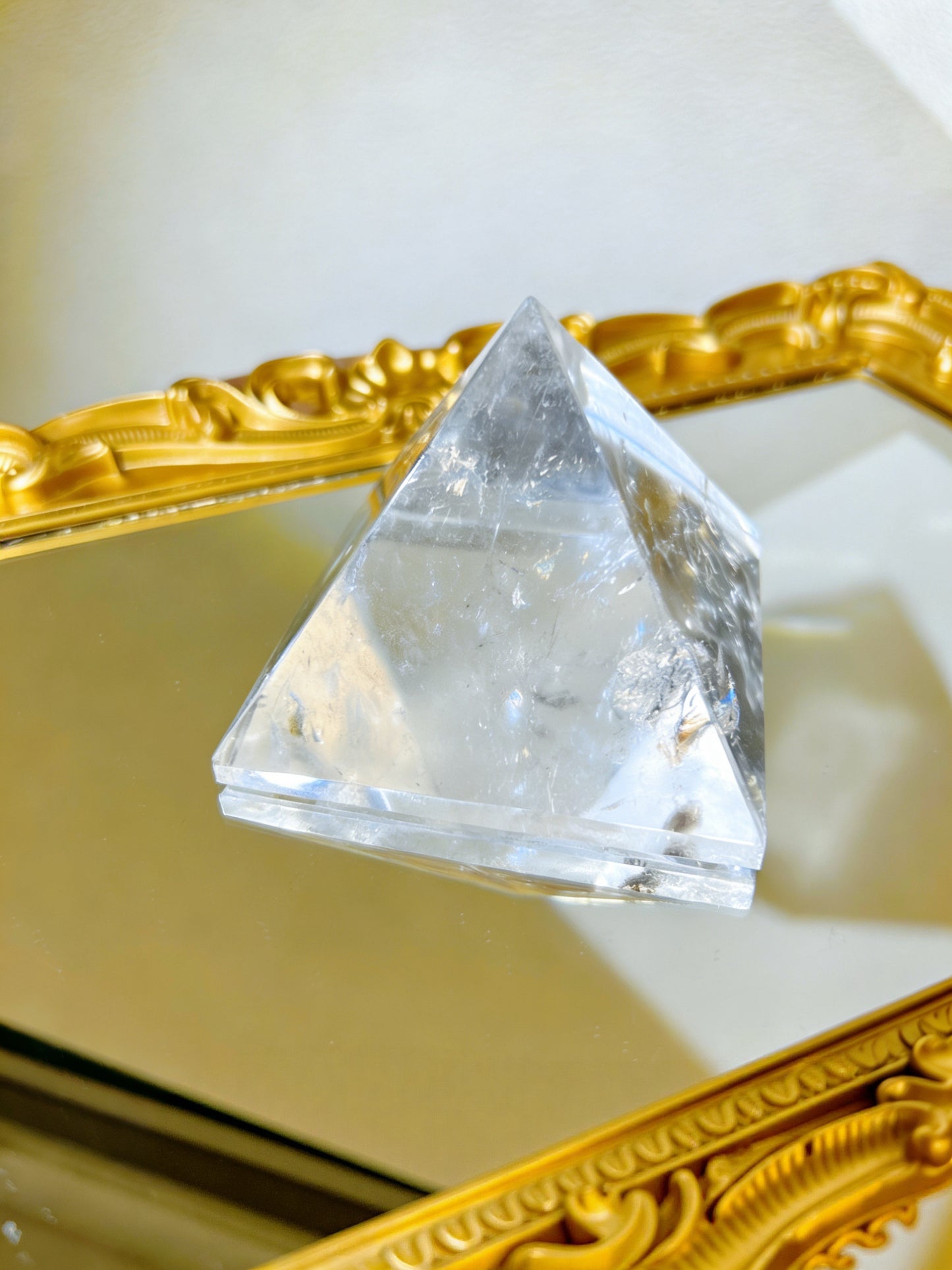 Clear Quartz Pyramid - Premium Natural Crystal Pyramid