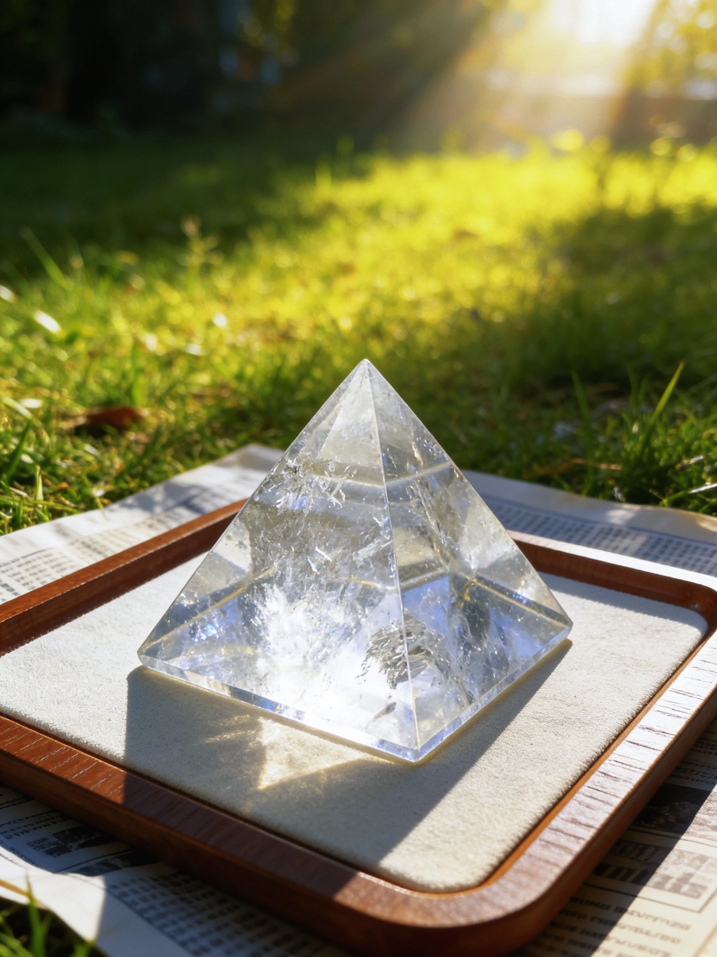 Clear Quartz Pyramid - Premium Natural Crystal Pyramid